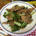 ひつじ0822's cooksnap of when they made 〆豚肉と小松菜のナンプラー炒め.