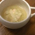たいこうはは's cooksnap of when they made 鮭と玉葱とキャベツの中華風塩胡麻油スープ.
