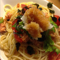 takoby's cooksnap of when they made 鮭の和風おろしパスタ.
