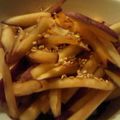 万華月's cooksnap of when they made 素朴なさつまいものきんぴら.