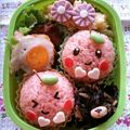 vivian☆'s cooksnap of when they made 簡単♡りんごちゃん弁当♡キャラ弁.