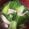 ヒロナ１０３'s cooksnap of when they made ♪青梗菜とベーコンのスタミナスープ♪.