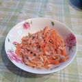 オレンジリング's cooksnap of when they made 歯ごたえ十分✰ฺ人参とえのき茸の炒め物.