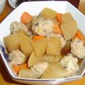 saosho's cooksnap of when they made 大根と人参と鶏団子の煮物.