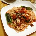 komutatata's cooksnap of when they made たことバジルのトマトソース・スパゲティ.
