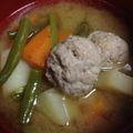 yuimum's cooksnap of when they made 味噌がミソ！具沢山　肉団子汁.