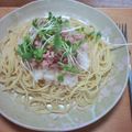しろつめの花's cooksnap of when they made ひとりランチに＊かいわれツナ大根のパスタ.