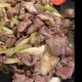 北のデビル。's cooksnap of when they made 箸が止まらない！葱と砂ずりの炒め物.
