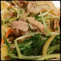 こりんごひまわり's cooksnap of when they made ポリフェノール豊富☆水菜と豚肉の生姜炒め.