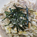 suka３３'s cooksnap of when they made ごぼうとかまぼこの卵とじ.