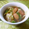 kemeta's cooksnap of when they made 炒めキャベツが美味しい食べるカレースープ.
