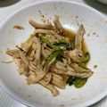 JFKクック's cooksnap of when they made むね肉で【茹で鶏とキュウリのごま酢和え】.
