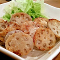 mocoann430's cooksnap of when they made れんこんと豚ひき肉のはさみ焼き.