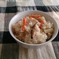 小文字のいよう's cooksnap of when they made 鶏ひき肉とごぼう入り♪五目炊き込みご飯.