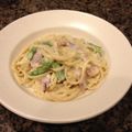 ビンツ＿ママ's cooksnap of when they made クリームスパゲッティ☆カルボナーラ美味☆.