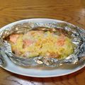 ３兄Kママ's cooksnap of when they made ✿*⋆サーモンのマヨegg包み⋆*✿.