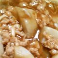 3ekobkk's cooksnap of when they made 里芋としめじの鶏そぼろ煮.