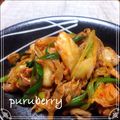 ぷるベリー's cooksnap of when they made 白ネギで豚キムチ.