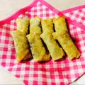 mizukineko's cooksnap of when they made 簡単♡春巻きチョコバナナ.