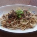 ソラねこ22's cooksnap of when they made 豚ミンチと塩コンブの焼きうどん.