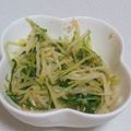 Disney♪♪'s cooksnap of when they made ∞もやしと水菜の中華和え∞.