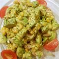 mayurina's cooksnap of when they made エビとアボガドのクリームチーズバジル和え.