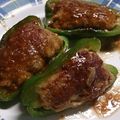 ｽﾘｰﾅｲﾝ's cooksnap of when they made ピーマンの肉詰め.