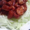 ᎩᏌᎩᏌ's cooksnap of when they made ゆでキャベツのソーセージ　トマトソース.