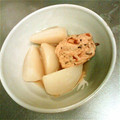 Kirahi's cooksnap of when they made かぶとがんもとふきの煮物.