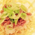 のんsummer's cooksnap of when they made 納豆と大根おろしのパスタ.