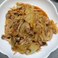 まん丸みかリン's cooksnap of when they made 春キャベツともやしの豚キムチ炒め.