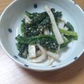 ♪ＦａＦａ♪'s cooksnap of when they made ほうれん草と蒲鉾の辛子入りごま和え.