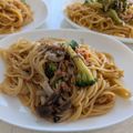 LunaJuno's cooksnap of when they made 鮭フレークときのこの✿和風スパゲティ✿.