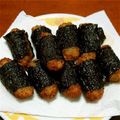 ちゅっママ's cooksnap of when they made 鶏ミンチとレンコンの磯辺揚げ.