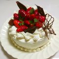 こあらなお's cooksnap of when they made クリスマスケーキのデコに！！チョコの羽.
