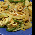 みー３２'s cooksnap of when they made ピーマン新玉ねぎちくわのカレー炒め.