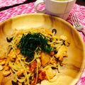 まりんごっこ's cooksnap of when they made 3ステップ♪サーモンと大葉の和風パスタ.