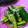 Ryukyu☆よめ's cooksnap of when they made 胡瓜の韓国風つけもの.