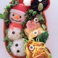 めいぶー★'s cooksnap of when they made 簡単!キャラ弁 雪だるま.