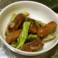 meff's cooksnap of when they made ブロッコリーの茎とウインナーの炒め.