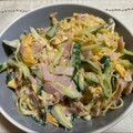 柴犬のお顔☆'s cooksnap of when they made 簡単♡我が家のサラスパ♡.