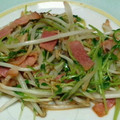 郁たん's cooksnap of when they made 激安♡豆苗ともやしのベーコン炒め♡.