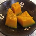 tmkar's cooksnap of when they made レンジで簡単 カボチャの煮物.