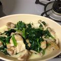 まゆん1012's cooksnap of when they made 鶏肉とほうれん草のクリーム仕立て.
