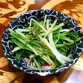 nishipin's cooksnap of when they made 水菜のナムル風おひたし.