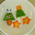 ブルージェル's cooksnap of when they made 雪の結晶＆クルスマスツリーのおかず.