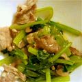 りあけんたママ's cooksnap of when they made 豚肉と小松菜のピリ辛炒め.