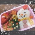 hannaharu's cooksnap of when they made クリスマス◆キャラ弁◆雪だるま.