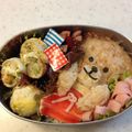 イジート's cooksnap of when they made キャラ弁☆サンタブーツINトイプードル.