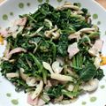 p.bird's cooksnap of when they made お弁当に♪ベーコン・ほうれん草・塩麹炒め.
